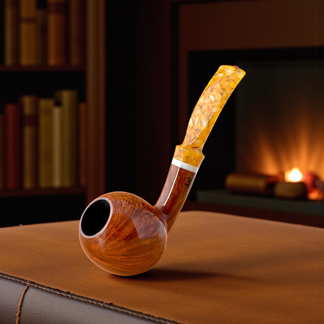 expensive pipe tobacco Sultan White Turkish Meerschaum Hand Crafted Bent Smoking - 5306K Peterson - Luxury Blend -