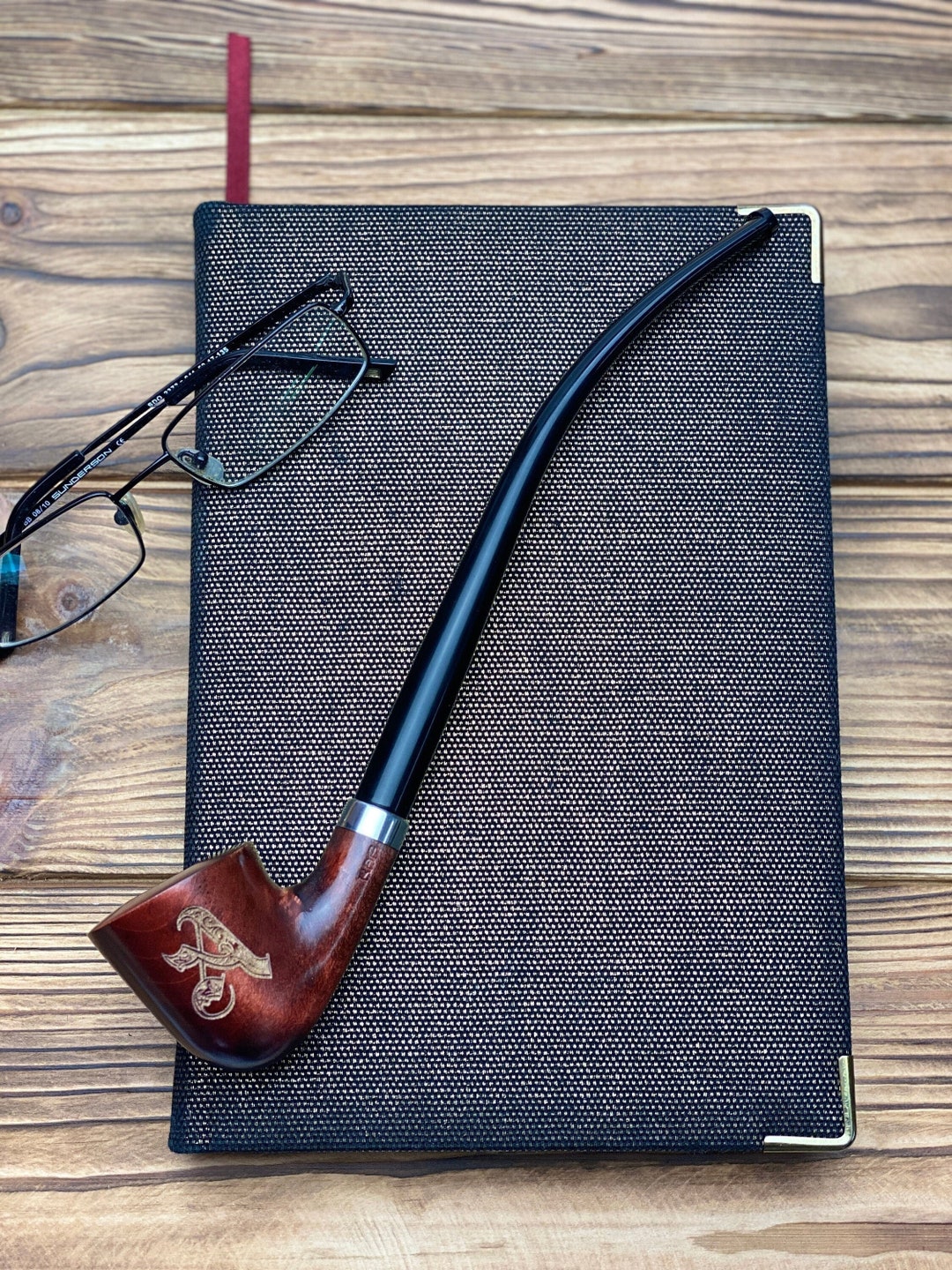 Custom Tobacco Smoking Pipe Wooden Long Stem Churchwarden Handmade From