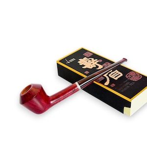 Briar pipe Freehand red briar pipe Artisan wooden briar pipe Unique wooden rare briar pipe