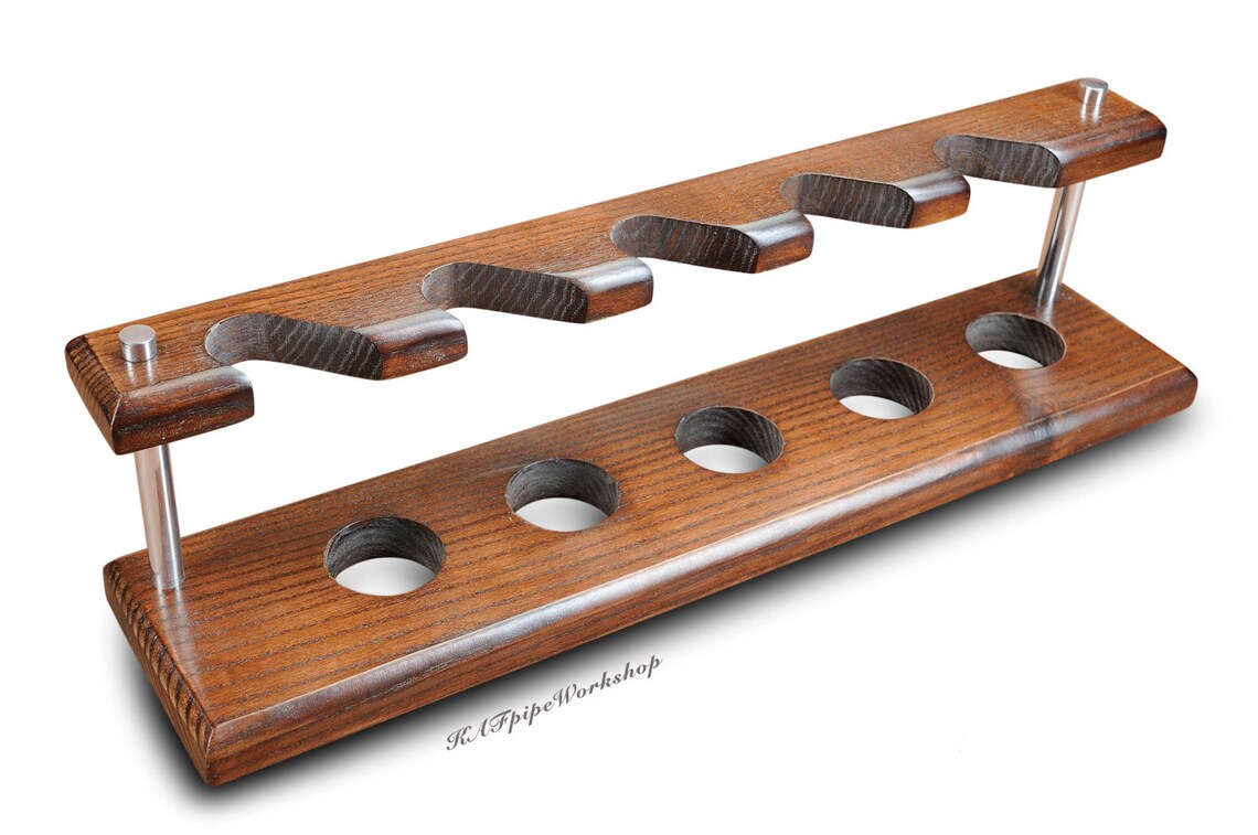Tobacco pipe rack for 5 smoking pipes wooden handmade from Etsy