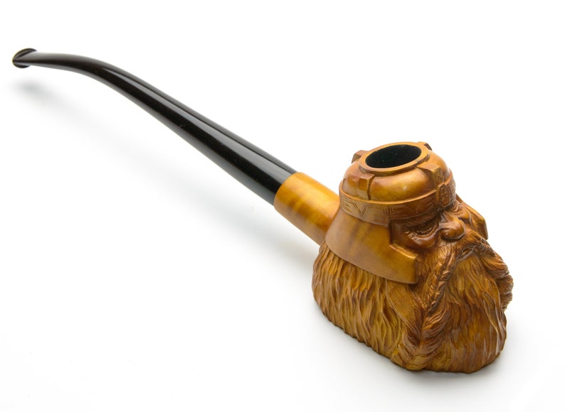 Dwarf Gimli pipe Hand carved wooden tobacco smoking pipe Etsy