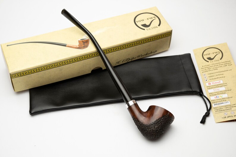Churchwarden pipe briar wood Tobacco pipe long stem smoking Etsy