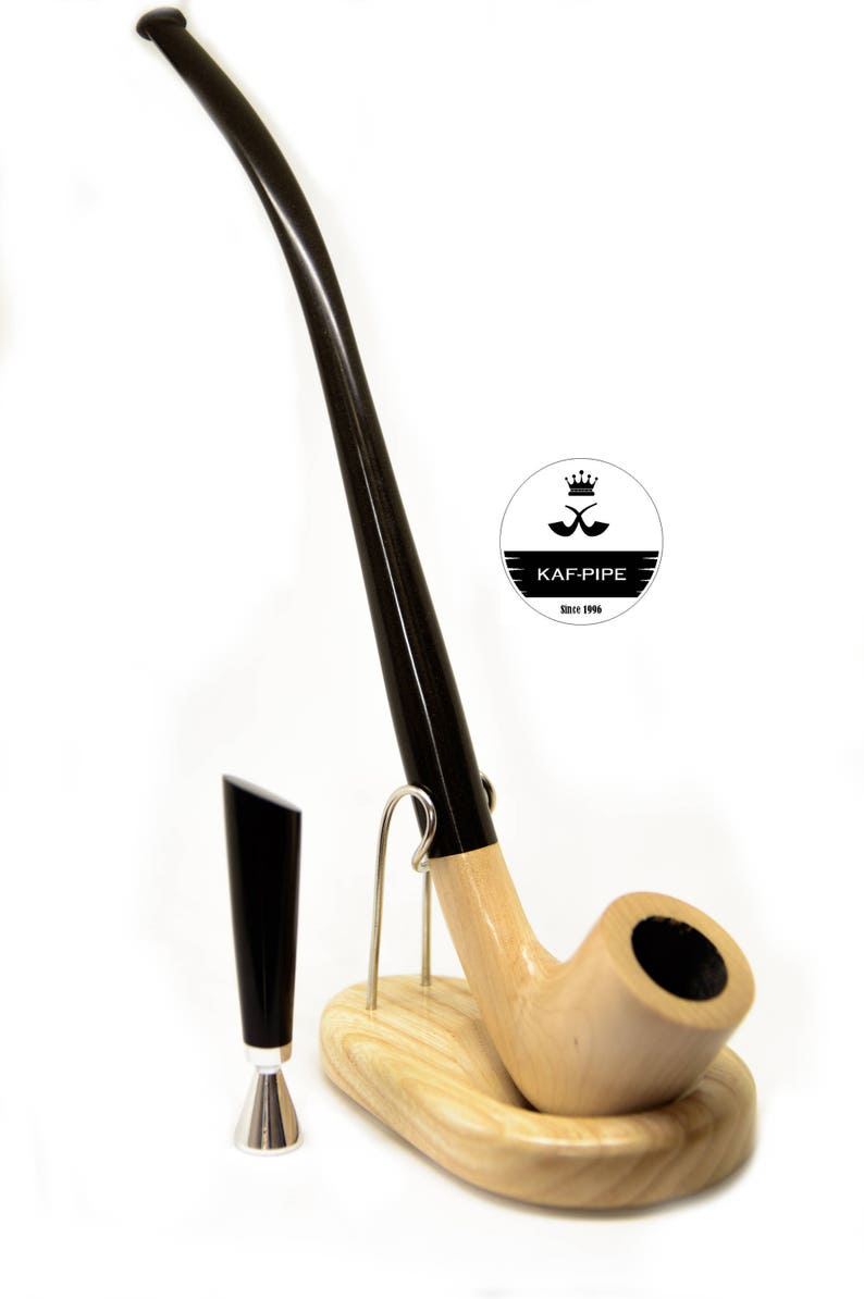 Tobacco Pipe Stand White Drop for one Smoking Bowl Single Rack Handmade Wooden Holder for 1 pipe Gift for Smoker Christmas gift
