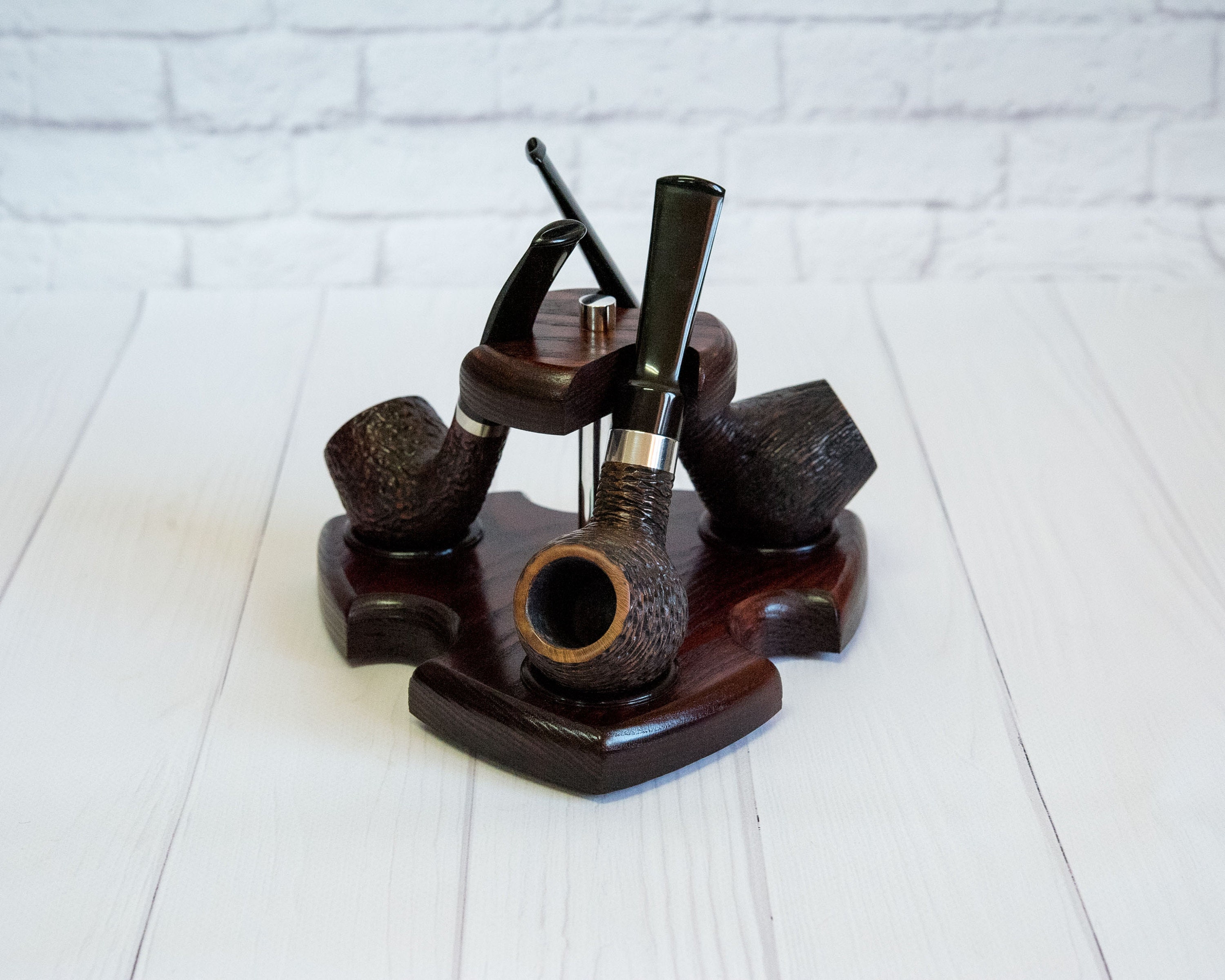 3 Pipe Stand Pipe Holder for Three Smoking Pipes KAF Etsy UK