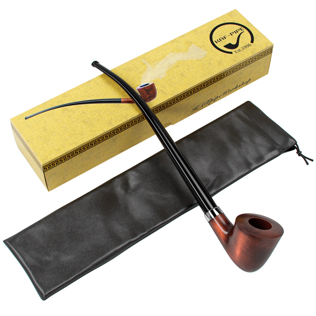 Tobacco Smoking Set Long Stem Churchwarden Pipe With Wooden Tamper / Best  Gift for Man Smoker -  Norway