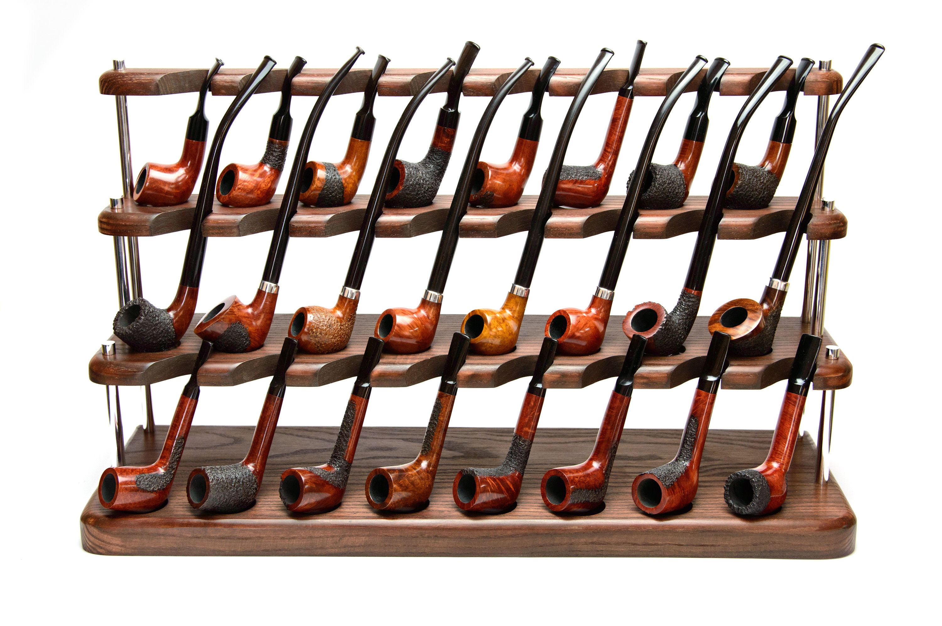 24 Pipes Tobacco Pipe Stand 3 Tiers Pipe Rack Smoking Pipe Etsy