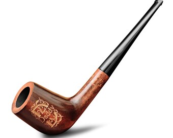 高級ハンドメイド琥珀パイプ | 大型バルト海産琥珀喫煙パイプ | タバコ