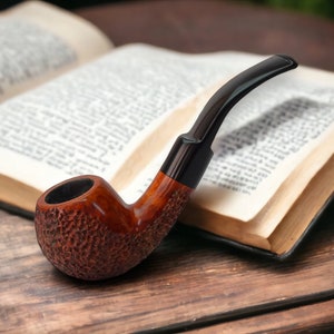 Tobacco Pipe KAF231 Wooden Pipe Sherlock Holmes Pipe Bent Smoking Pipe  Volcano Fathers Day Gift for Men / Personalised Pipe Engraved -  Sweden