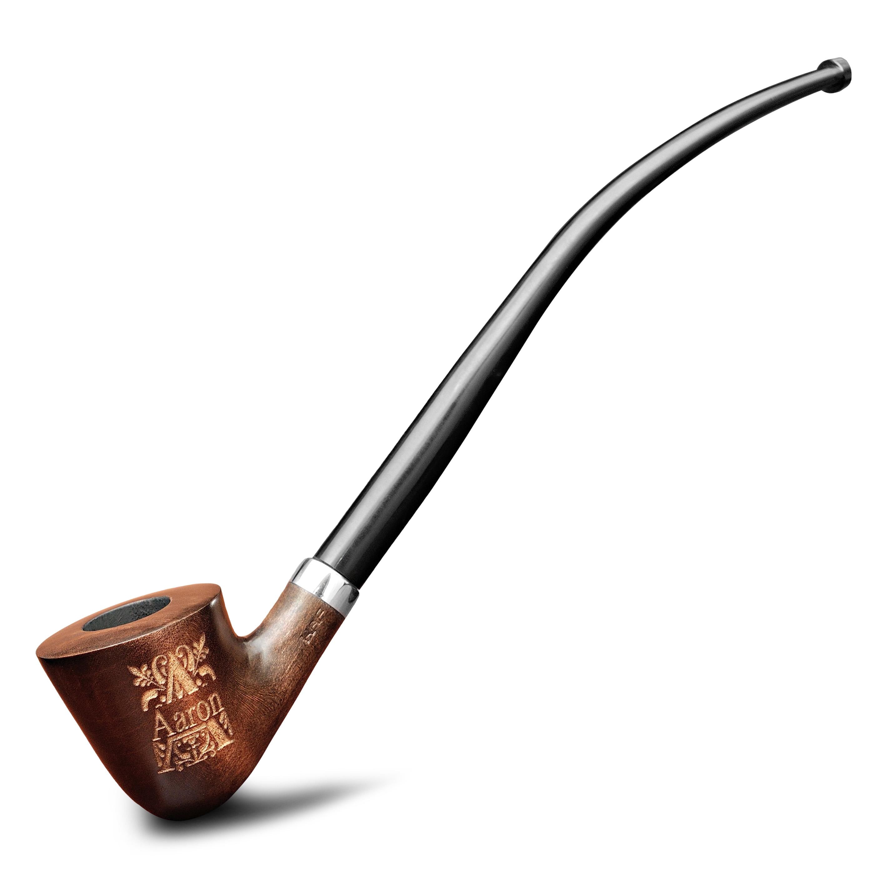 Custom Tobacco Smoking Pipe Wooden Long Stem Churchwarden Handmade