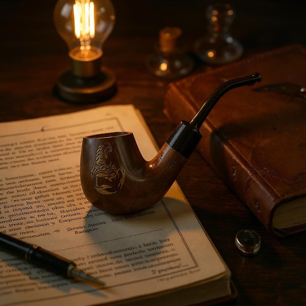Tobacco Pipe Wooden Handmade Sherlock Holmes Style Custom Engraved