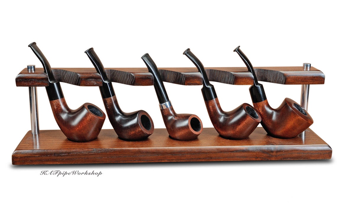 Tobacco pipe rack for 5 smoking pipes wooden handmade from Etsy