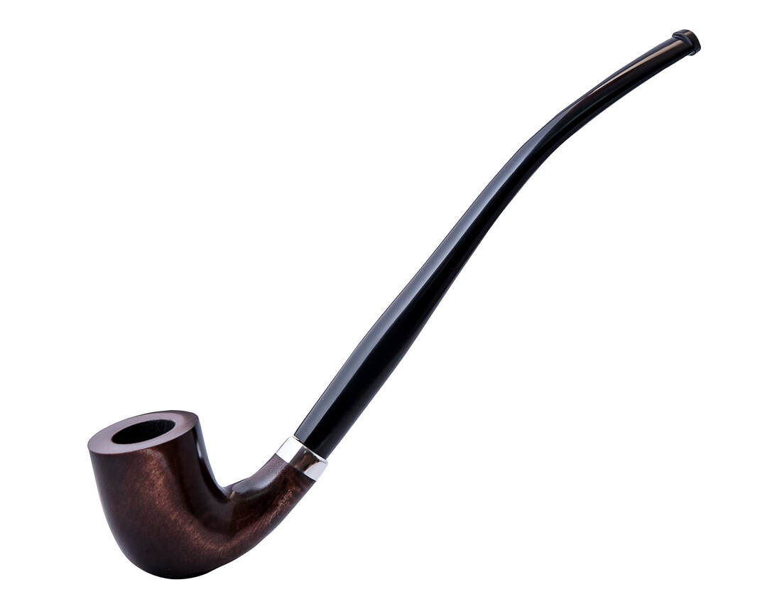 Wooden Smoking Pipe Long Stem Churchwarden Tobacco Pipe Handmade From