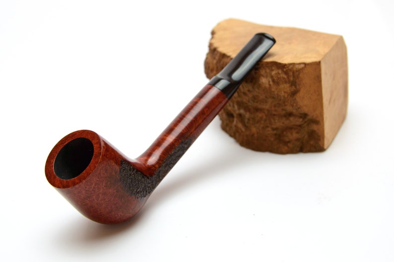 Canadian briar tobacco pipe Classic straight rustic smoking Etsy