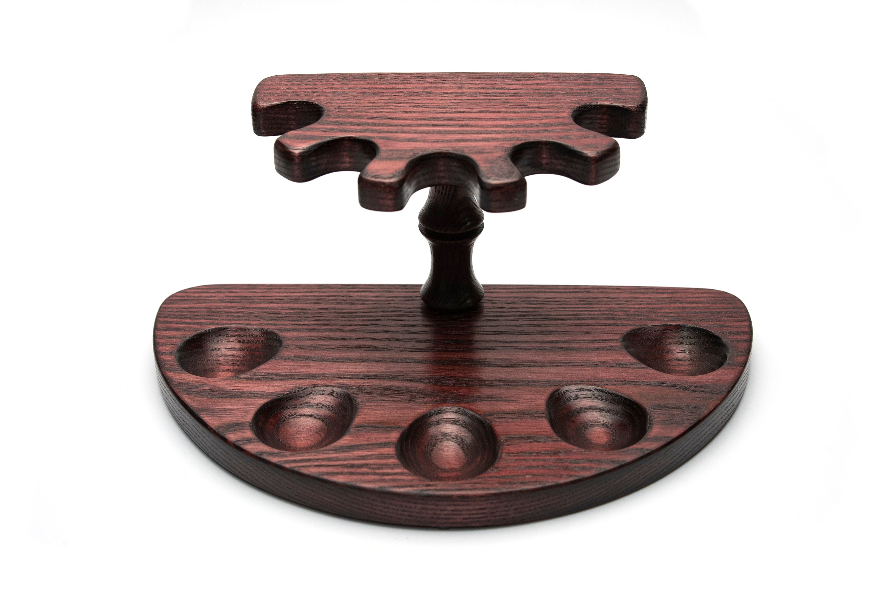 Tobacco Pipe Rack for 5 Smoking Pipes Pipe Stand Holder Made of Solid  Ash-tree Wood 5 Slots Designed With Rubber Rings Pipe Rest Kafpipe 