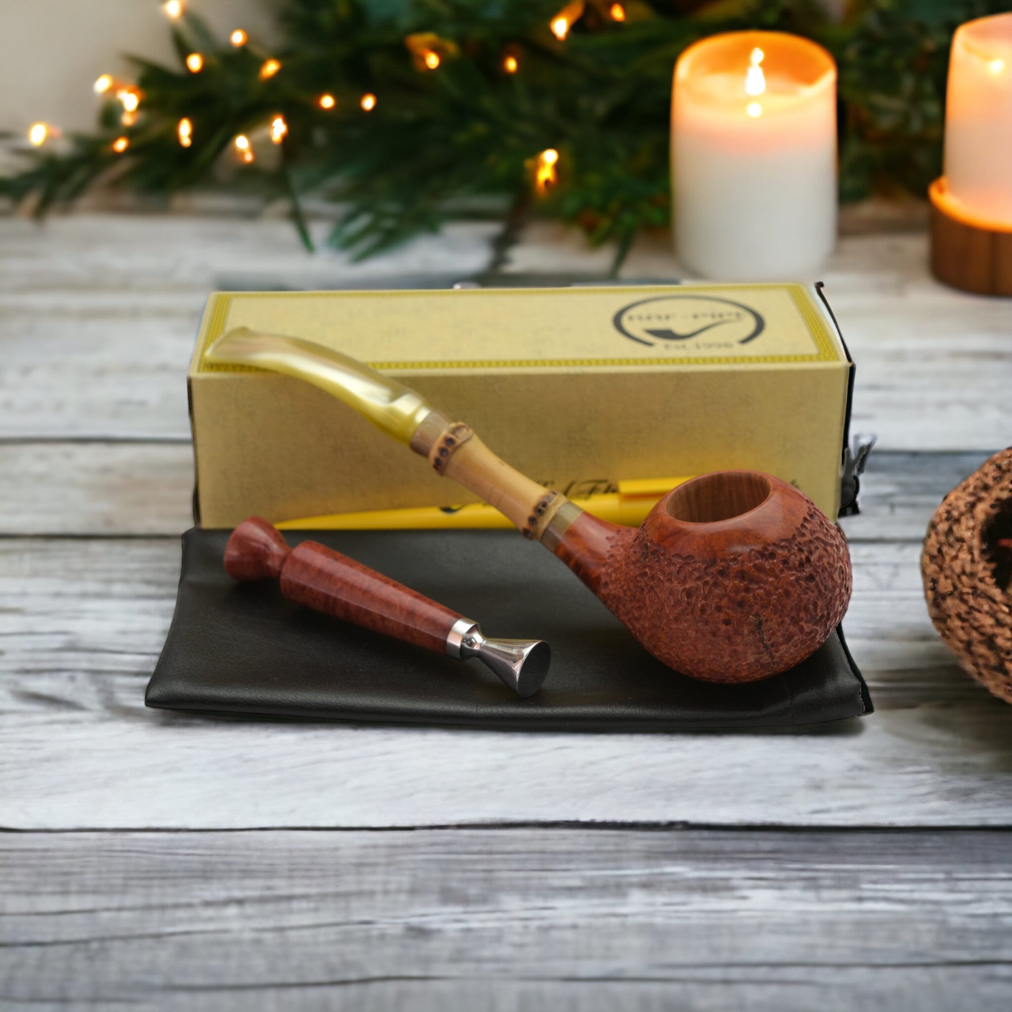 Briar Wood Pipe Kit : Briar Tobacco Pipe Tomato Shape With Exclusive Tamper  Artisan Smoking Pipe With Bamboo Shank Gift for Smoker KAF 