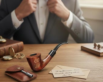 Tabakpfeife Holz individuell gravierte Raucherschale BestMan Geschenk Trauzeugen Geschenke