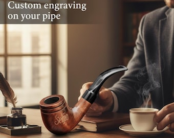 Custom Tobacco Pipe Bent Style Pear Wood