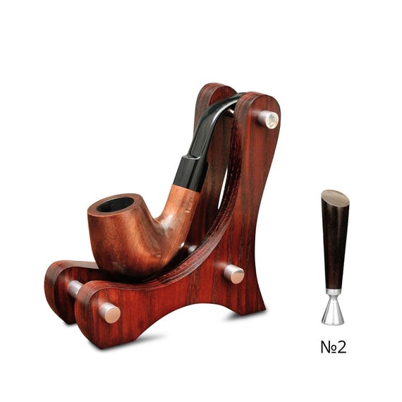 sherlock tobacco pipe Tobacco Pipe Bent Wooden Handmade Sherlock Holmes Style Smoking Pipe - Gift  for Father, Grandpa