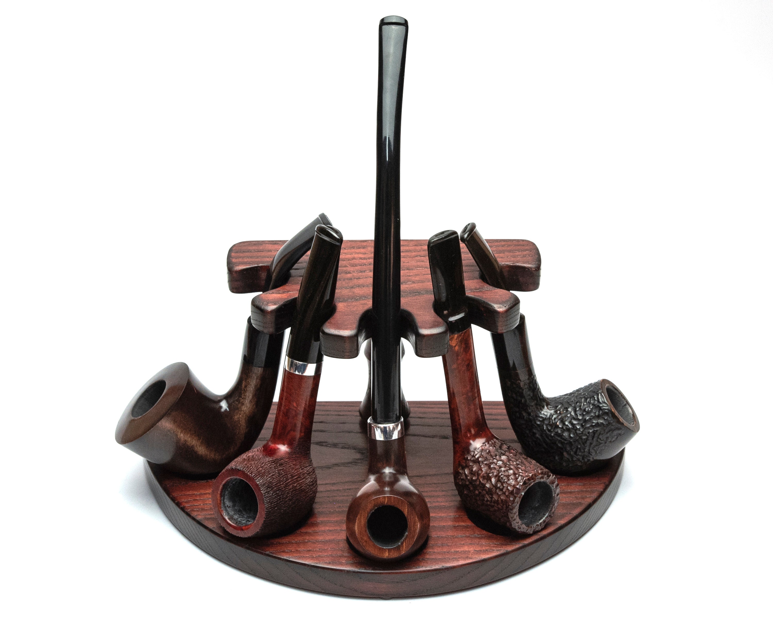 LIMITED New Pipe Stand for 1 Smoking Bowl With Tobacco Tray Wooden