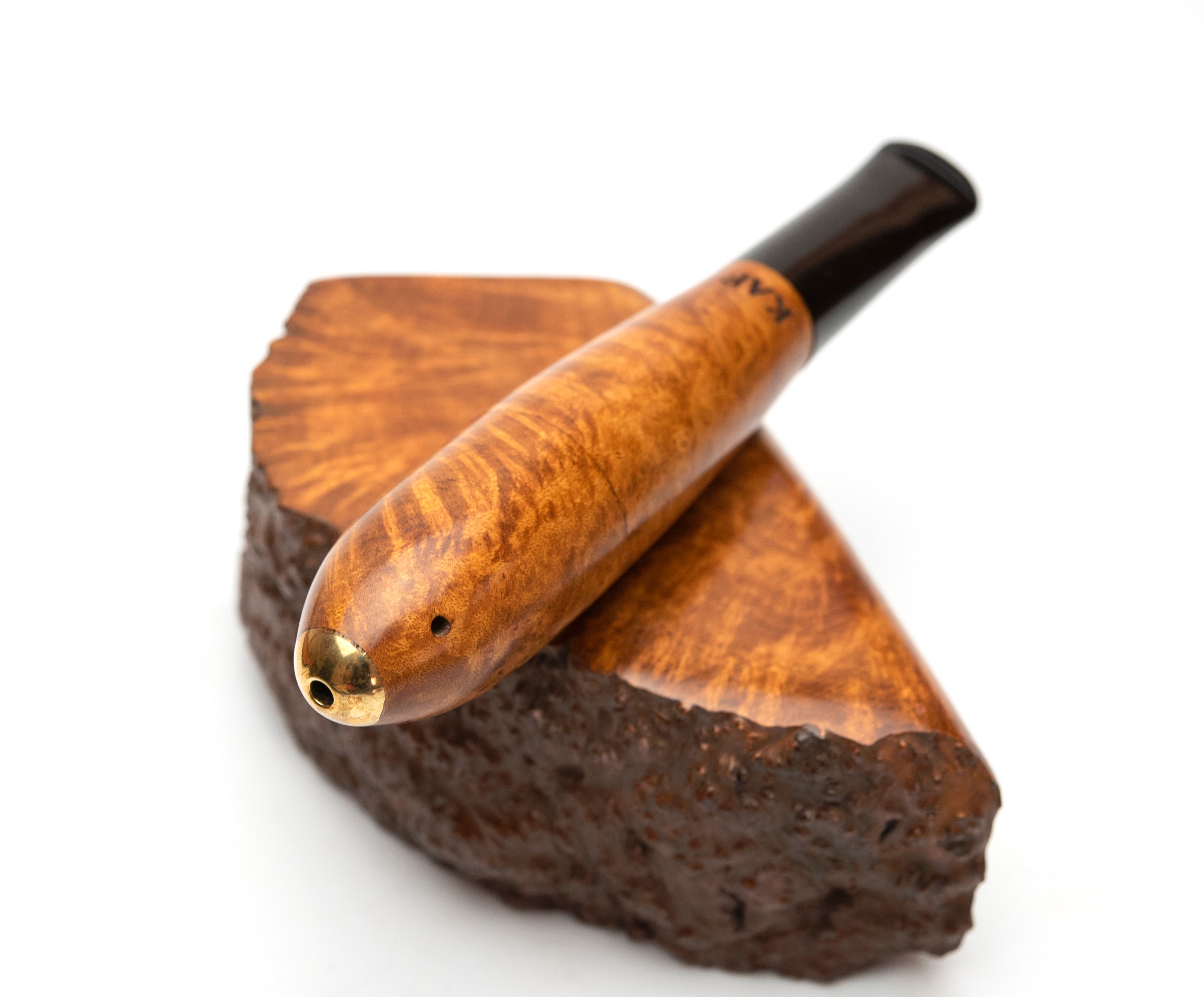 Briar wood cigar pipe 9 mm filter ebonite stem Briar pipe Etsy