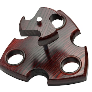 Tobacco pipe stand -  Pipe rack for 3 pipes - Pipe holder handmade from solid wood - Pipe rest - Personalised stand with custom engraving