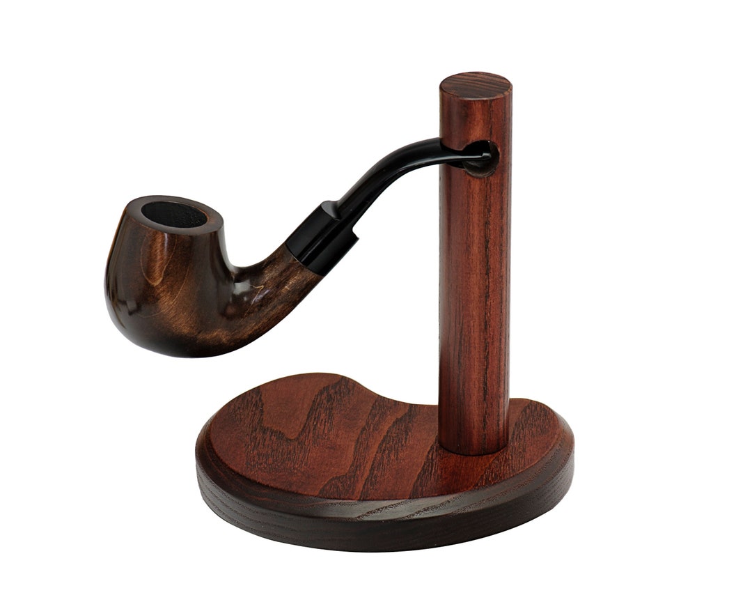 Tobacco Pipe Stand Smoking Pipe Rack Handmade Wooden Pipe Holder for 1