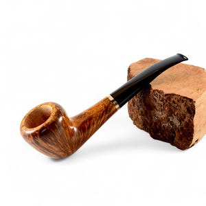 Briar wooden pipe Handmade rare pipe Exclusive unique wooden pipe Artisan pipe Freehand pipe Sherlock Holmes briar pipe
