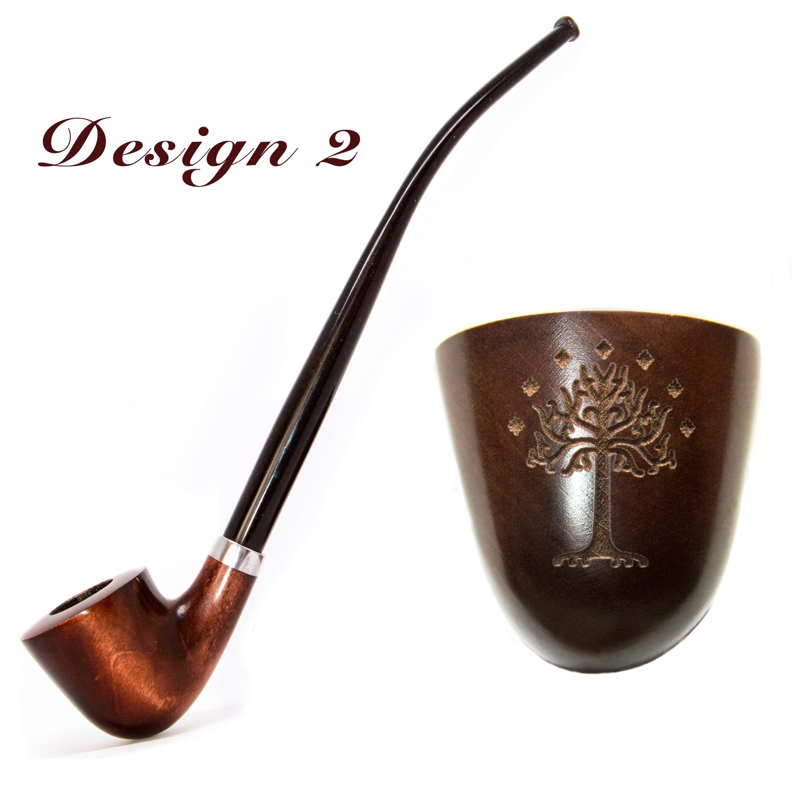 Wooden smoking pipe long stem Churchwarden tobacco pipe from Etsy