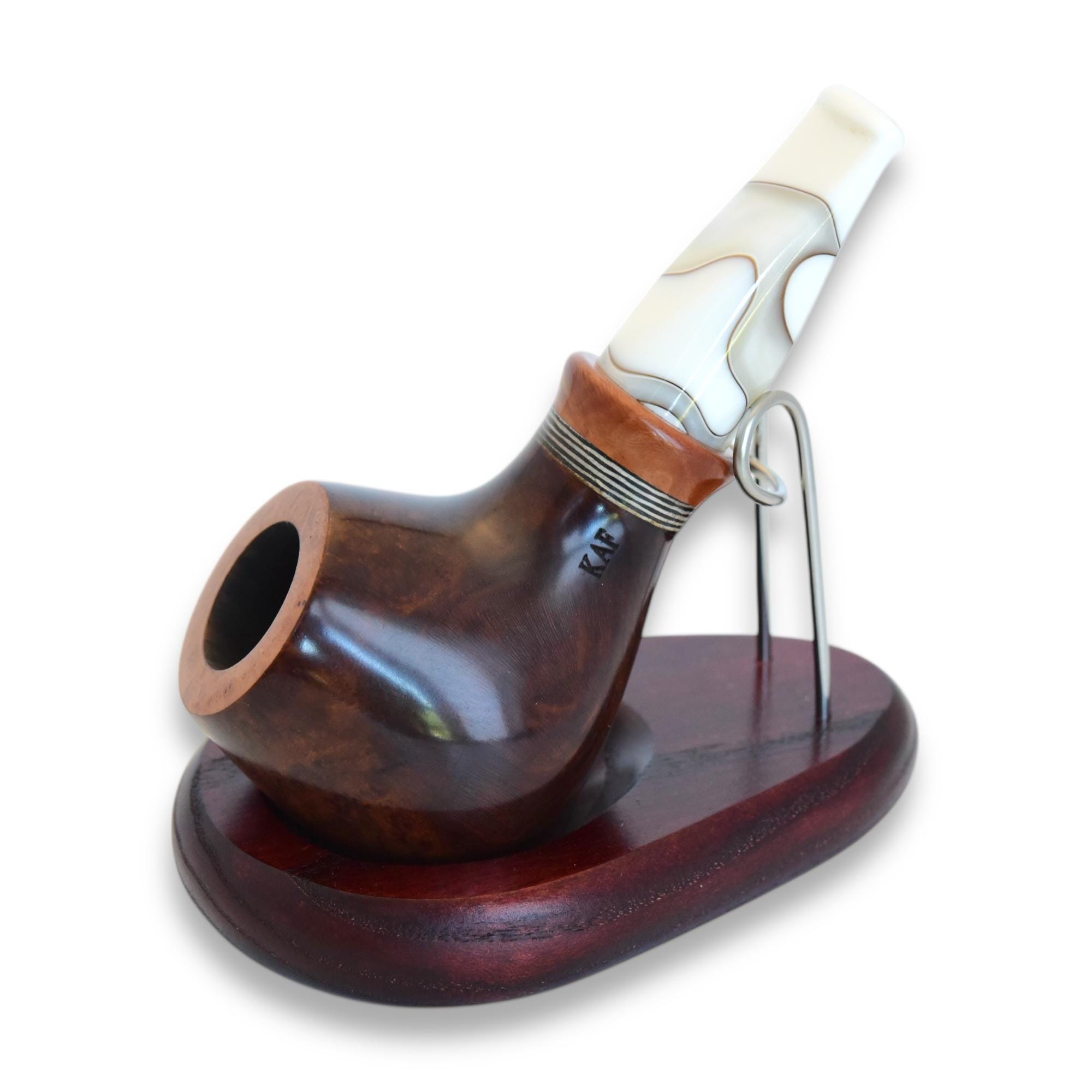 Briar Tobacco Pipe Nose Warmer Handmade in Ukraine by Kaf-pipe - Small  Briar Wood Smoking Pipe - Unique Artisan Design for Real Pipe Smokers