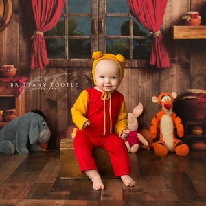 Honey Bear- Sitter Bear Outfit, Bear Photo Props, Newborn Bear Outfit