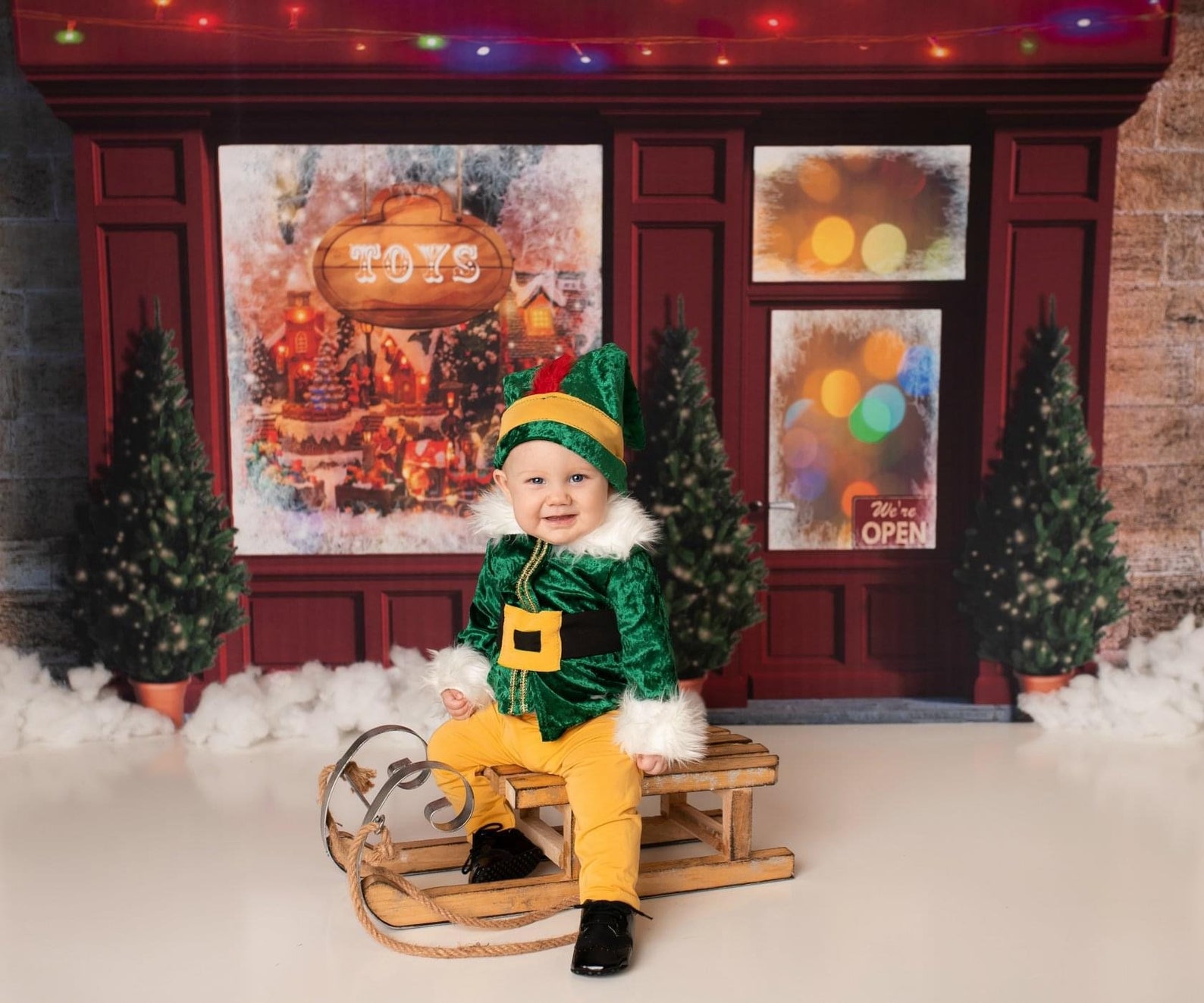 Green Baby Elf Photo Props 612 Months Elf Costume Etsy