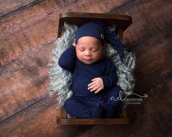 Navy Newborn Romper - Etsy