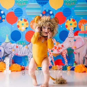 Little Lion Romper- Lion Photo Props, Sitter Photo Props