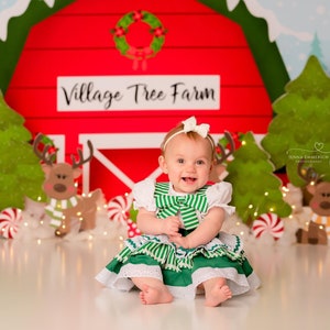 Green Peppermint- Sitter Outfit, Birthday Outfit, Holiday Outfit
