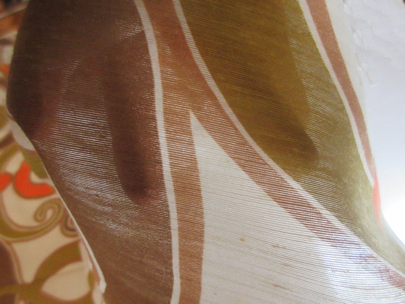 Mod 1970s Large Scale Geomatric Sheer Fabric Panel Possibly Italian Great Graphics 81 Wide by 3 14 Yards