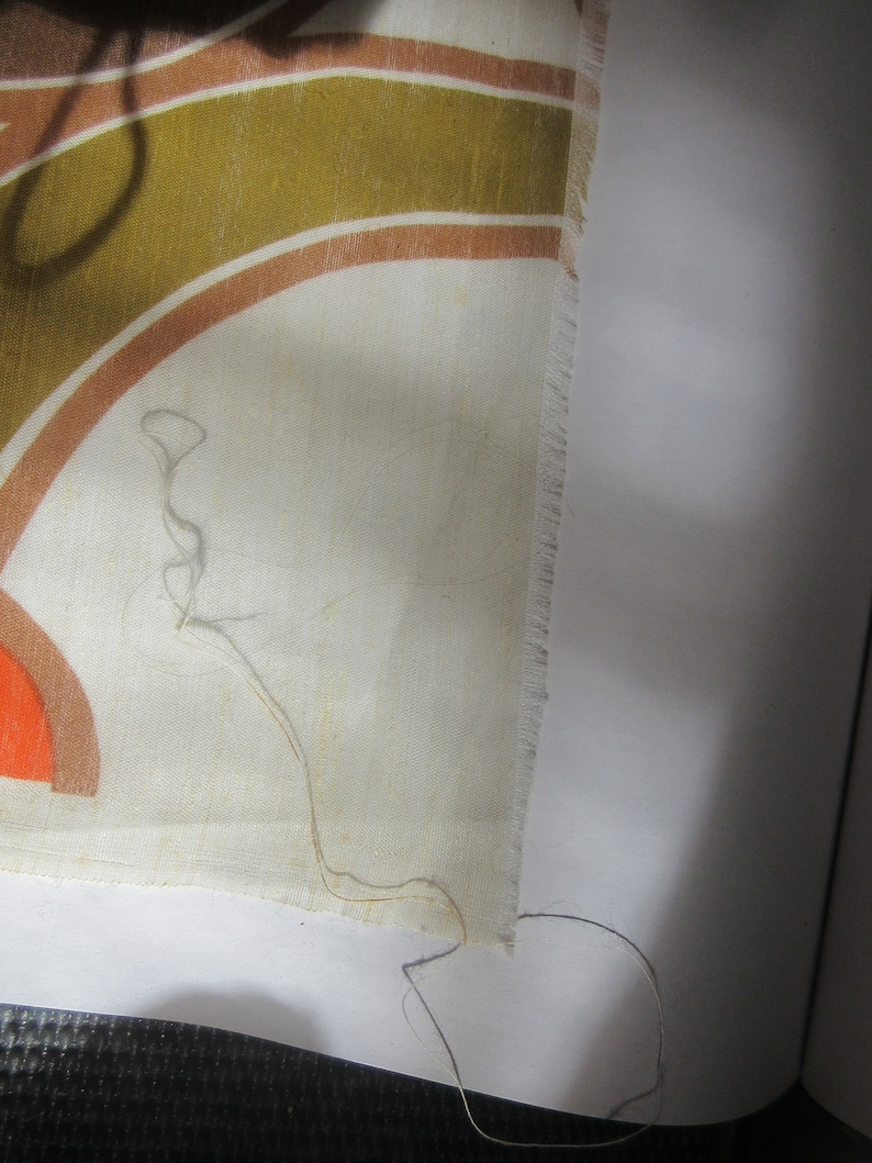 Mod 1970s Large Scale Geomatric Sheer Fabric Panel Possibly Italian Great Graphics 81 Wide by 3 14 Yards