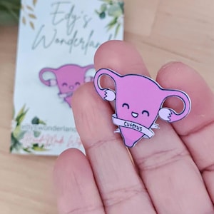 Cuterus pin. Midwife ,midwifery student brooch gift.