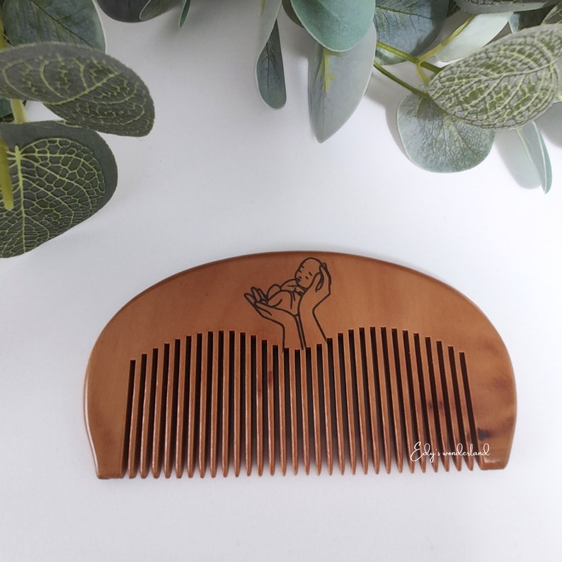 Birthing labour comb, Handcrafted Wooden Birth tool for Mothers, Midwives or Doulas. Natural Pain Relief in Labor image 3