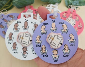 Fetal Position wheel (diameter 7cm) for midwife, student midwife