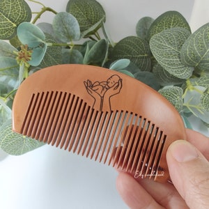 Birthing labour comb, Handcrafted Wooden Birth tool for Mothers, Midwives or Doulas. Natural Pain Relief in Labor image 2