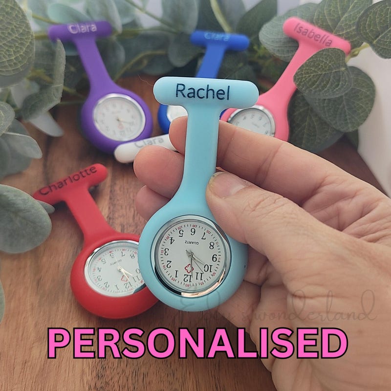 🎁Buy 2 FREE SHIPPING🎁 Personalised Fob Watch. Engraved Fob clock for Nurse, Midwife, Healthcare workers, Vet