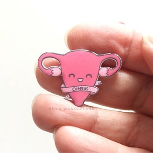 Cuterus pin. Midwife ,midwifery student brooch gift.