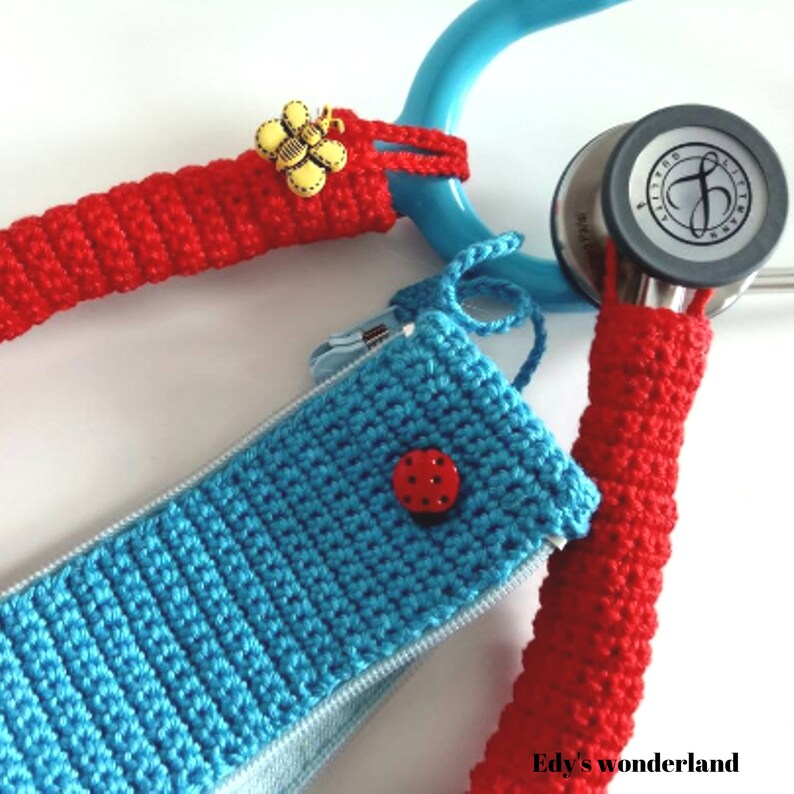 Stethoscope cover with zip crochet . Easy to put it on and Etsy