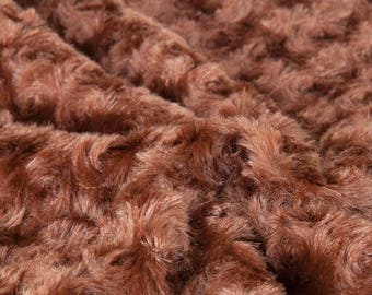 Turftan Brown, Soft Pile, Plush Fluffy Brown Fabric, Rose Texture, Photography Material, Quality Fabric, Sewing/Crafts, Neotrims Textiles