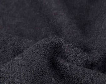 BLACK,Ribbed Knit Jersey Fabric,Knit & Purl Natural Stretch Soft Huggable Dressmaking Crafts Material(28 Colors Offered in Total).Neotrims