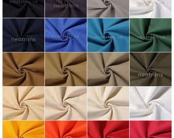 100% Cotton Canvas Fabric,Heavy 16 Ounce Weight 19 Dyed Colours for Home Décor & Light Upholstery,Furniture Covering By the Yard Neotrims UK