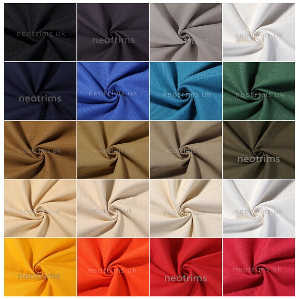 100% Cotton Canvas Fabric,Heavy 16 Ounce Weight 19 Dyed Colours for Home Décor & Light Upholstery,Furniture Covering By the Yard Neotrims UK