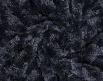 Black, Soft Pile, Plush Fluffy Black Fabric, Rose Texture, Photography Material, Quality Fabric, Sewing/Crafts, Neotrims Textiles