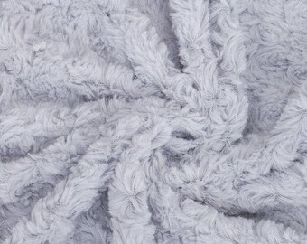 Grey, Soft Pile, Plush Fluffy Grey Fabric, Rose Texture, Photography Material, Quality Fabric, Sewing/Crafts, Neotrims Textiles