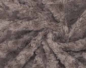 Taupe, Soft Pile, Plush Fluffy Brown Fabric, Rose Texture, Photography Material, Quality Fabric, Sewing/Crafts, Neotrims Textiles